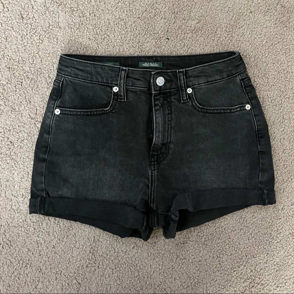 wild fable black jean shorts